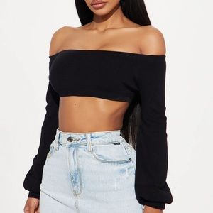 Fashion Nova Sweater Cropped Top